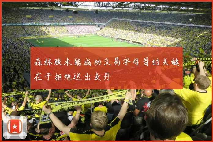 森林狼未能成功交易字母哥的关键在于拒绝送出麦丹
